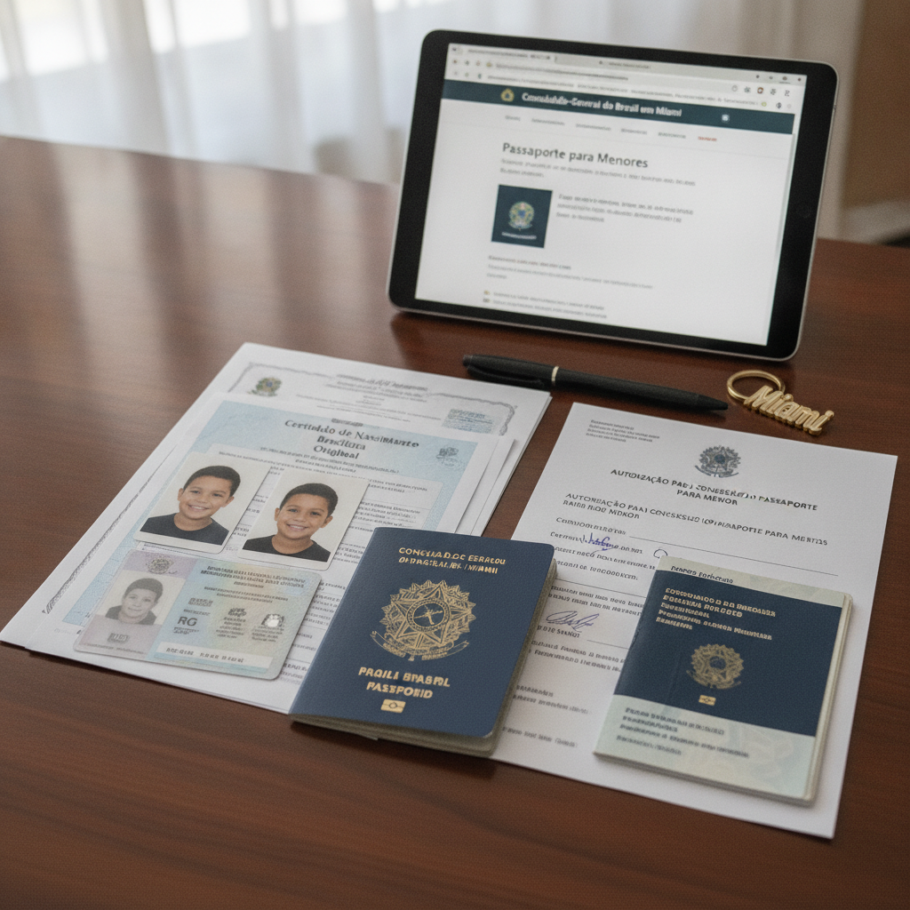 Como Tirar Passaporte para Menor de Idade em Miami