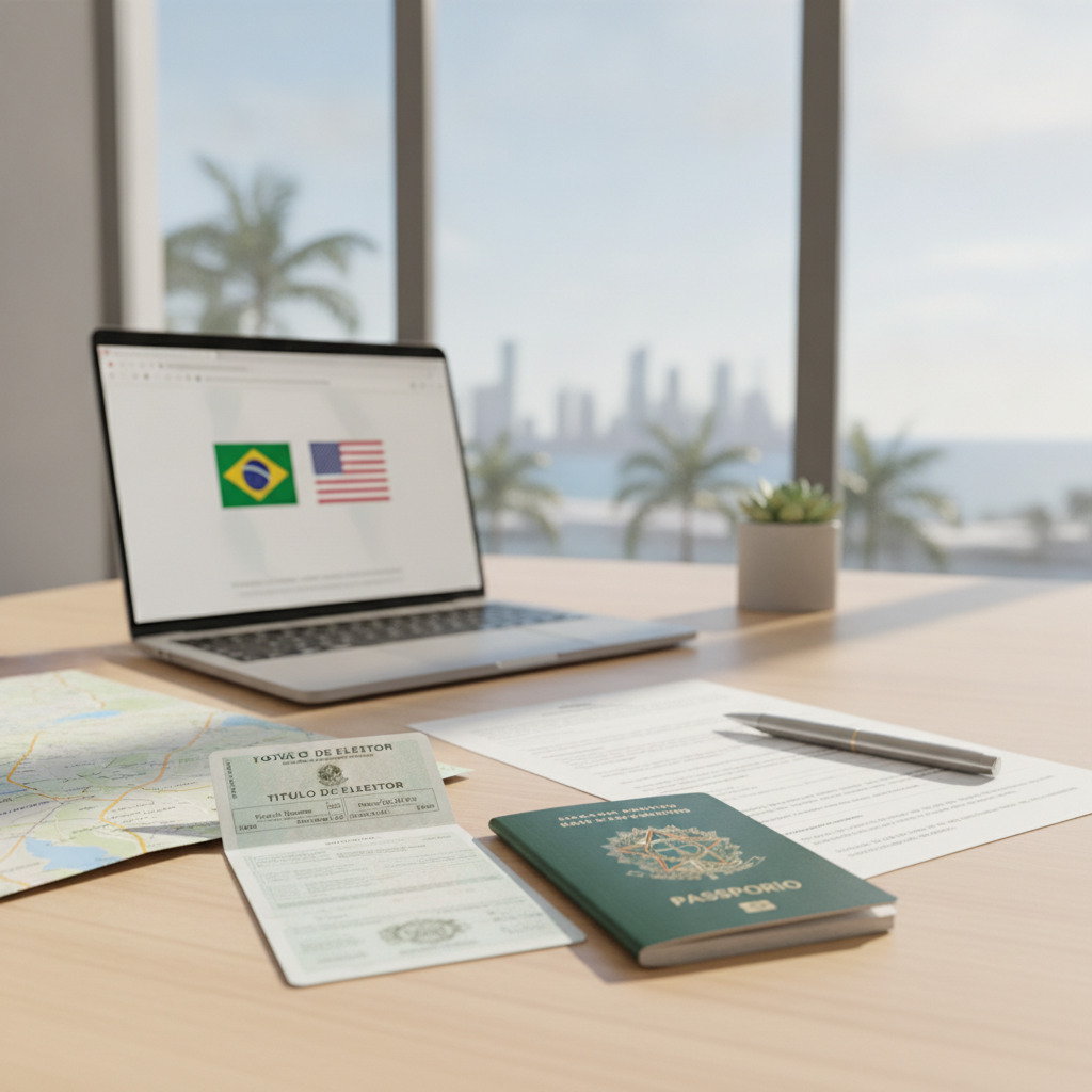 Como Tirar Título de Eleitor Morando nos EUA (Miami)