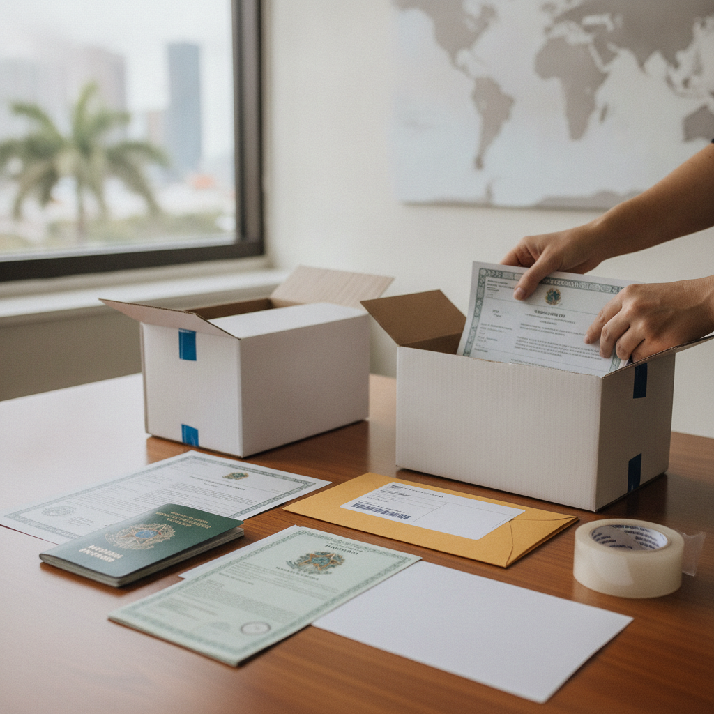 Como Trazer Documentos Brasileiros dos EUA para o Brasil em Miami